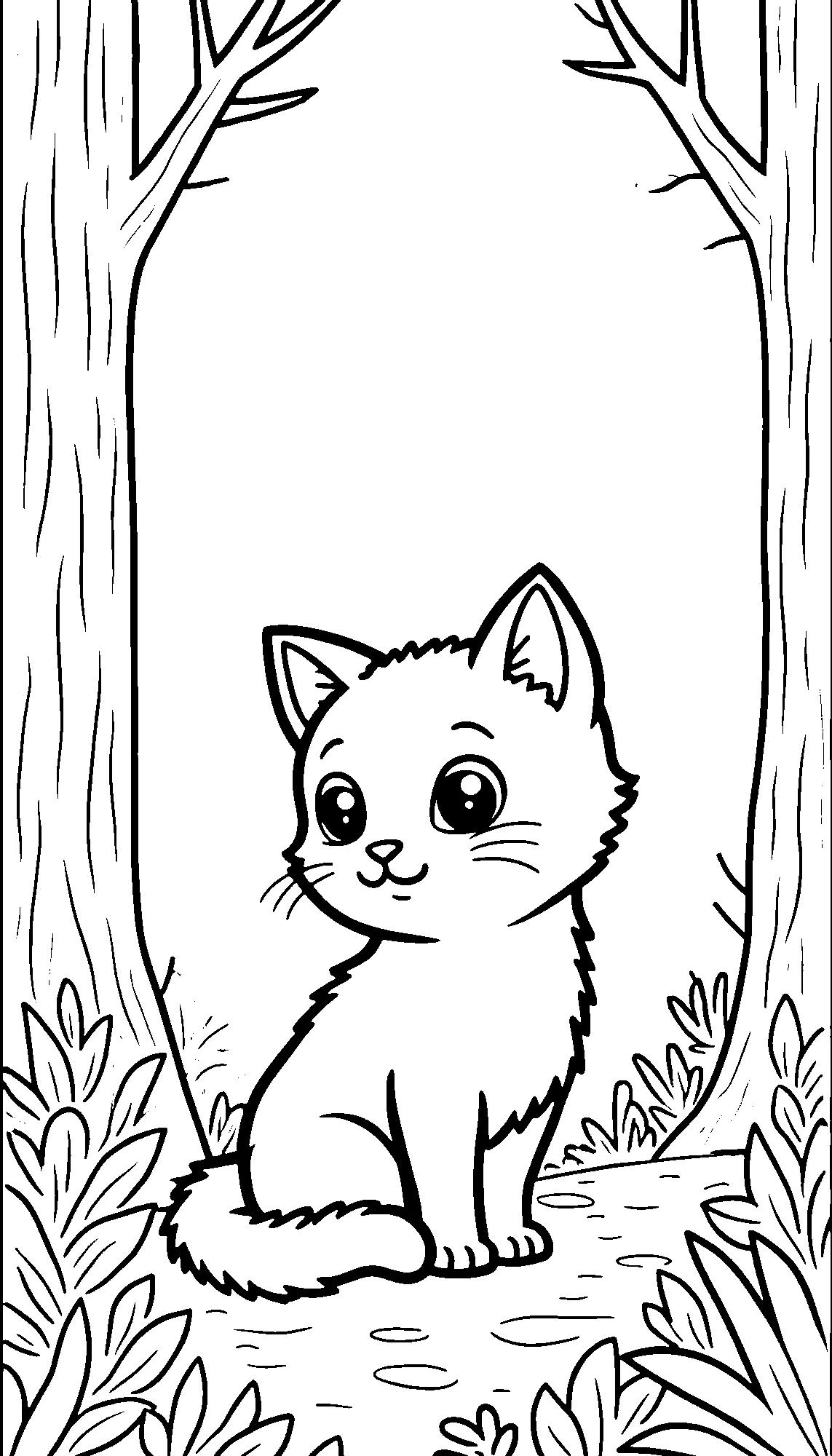Gatito Adorable en el Bosque