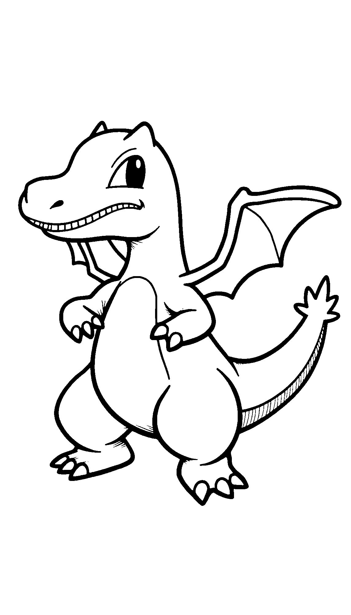 Fiery Charizard Coloring Page 4