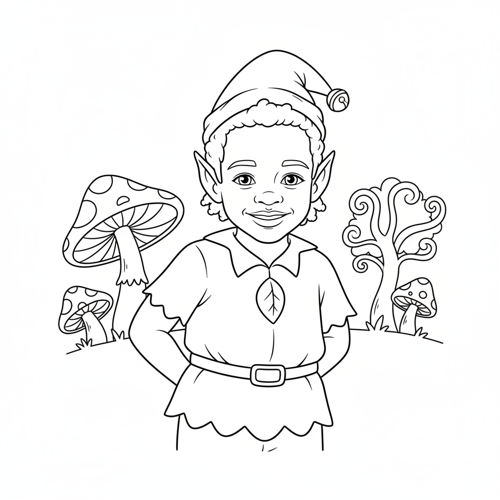 Verzauberter Elf Coloring Page 1