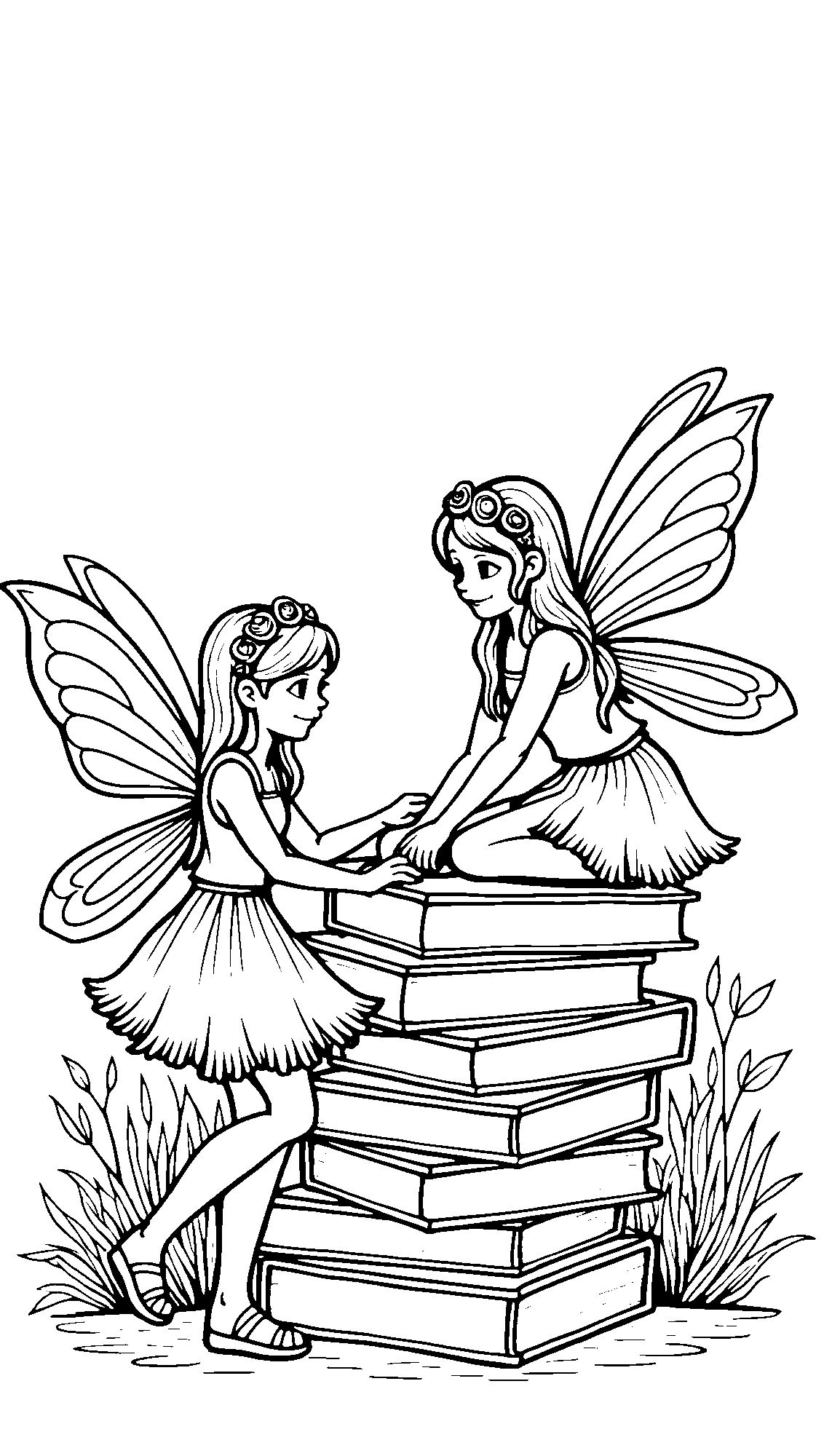 Hadas En Libros Encantados Coloring Page 1