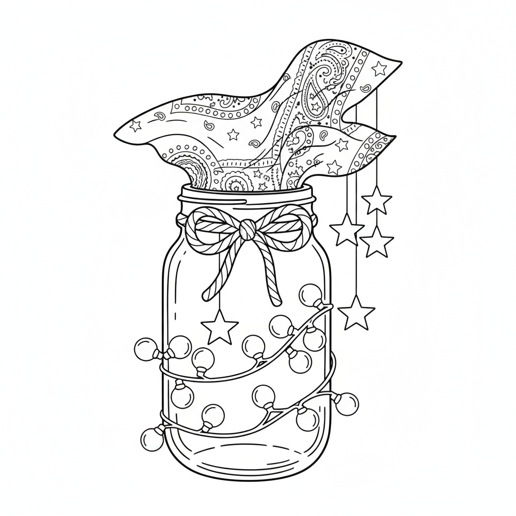 Mason Jar mit Feenlichtern