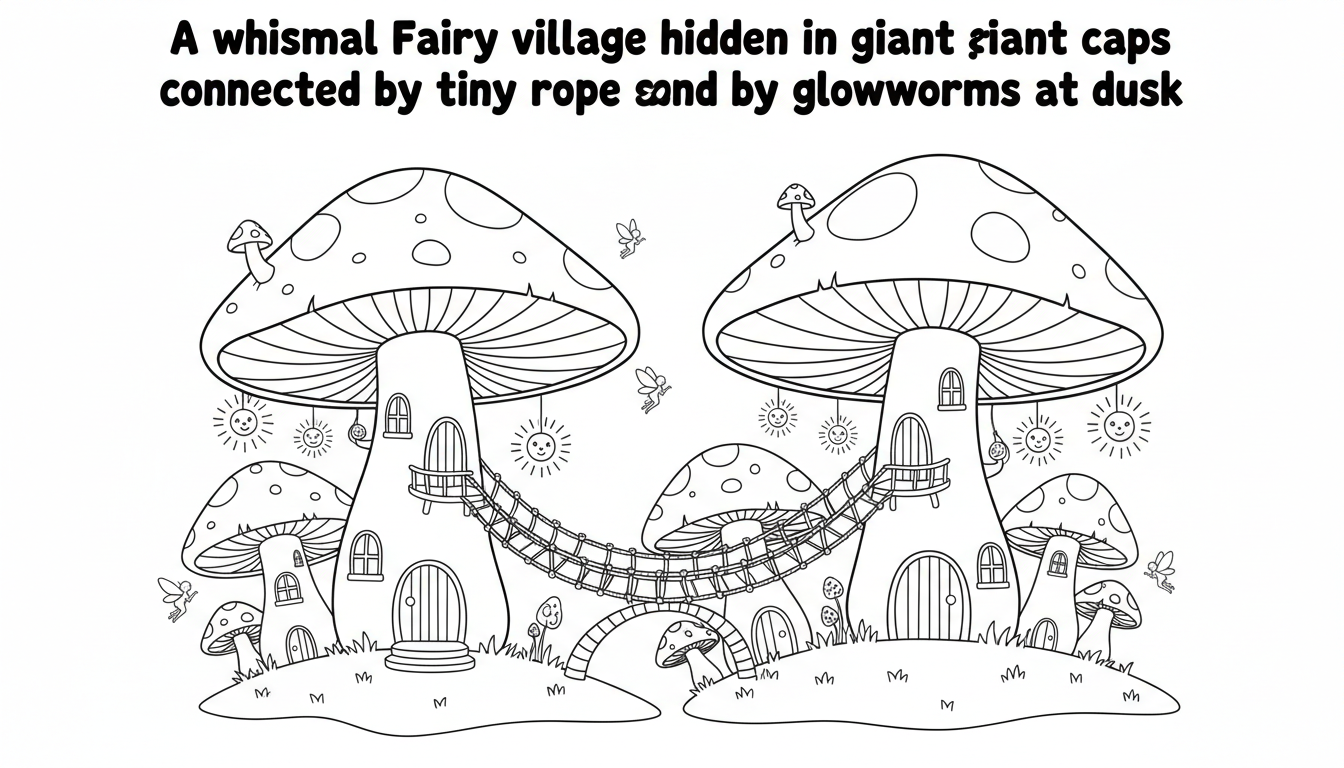 Aventura En La Aldea De Hadas Coloring Page 3