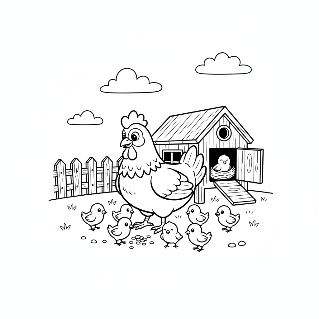 Ausmalbilder Spaß Auf Dem Bauernhof Coloring Page 5