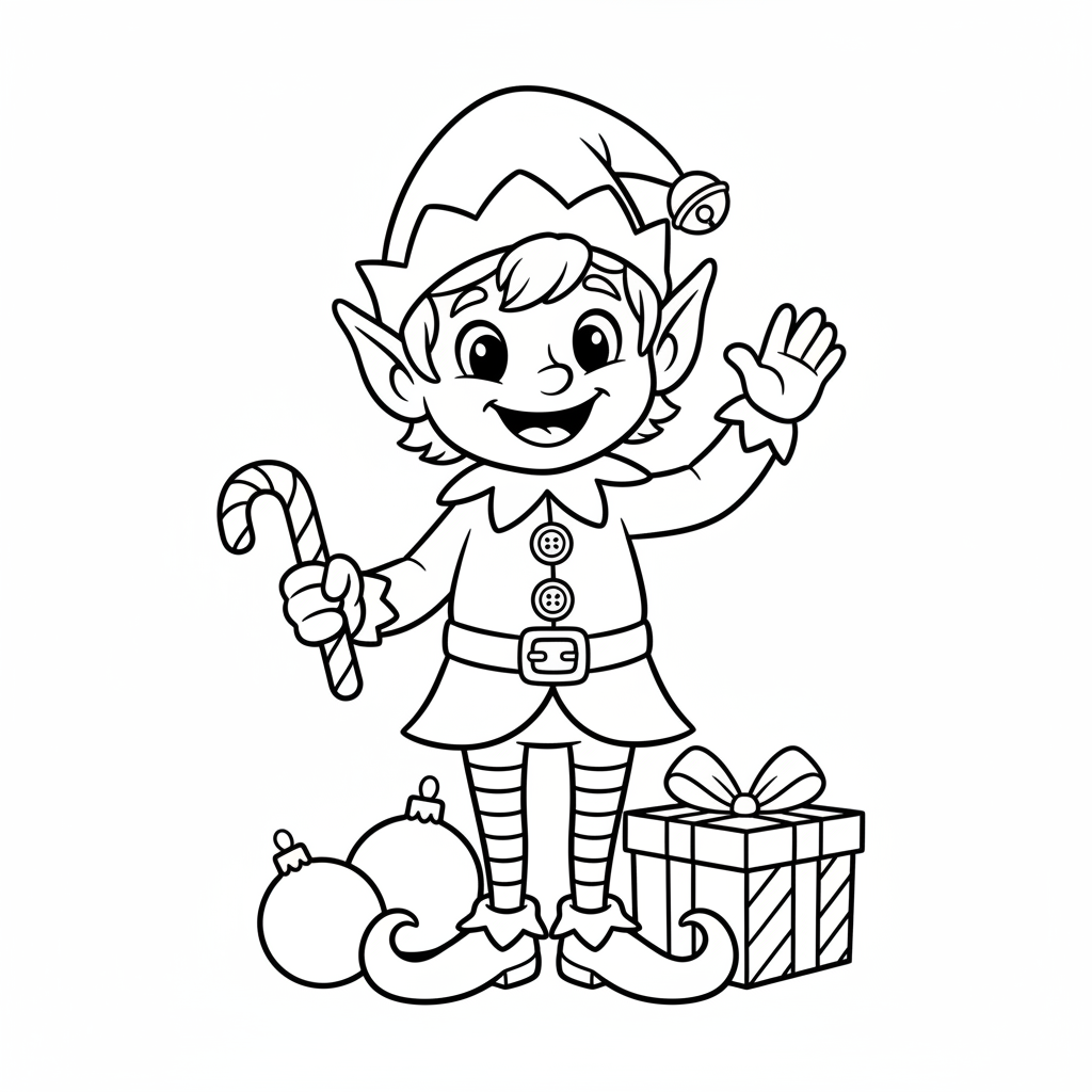 Freundlicher Weihnachts-Elf