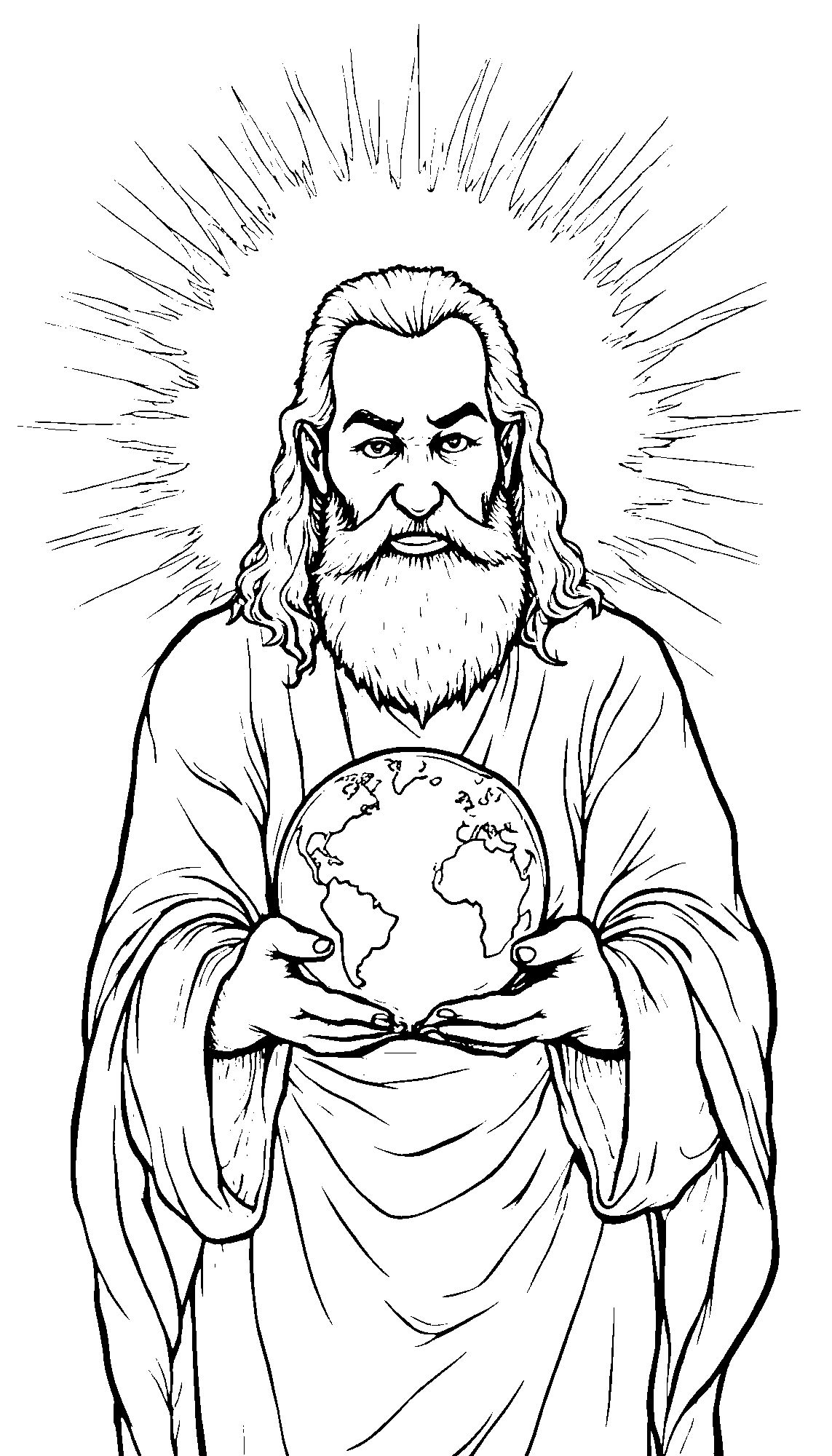 Gott Schafft Die Welt Coloring Page 2
