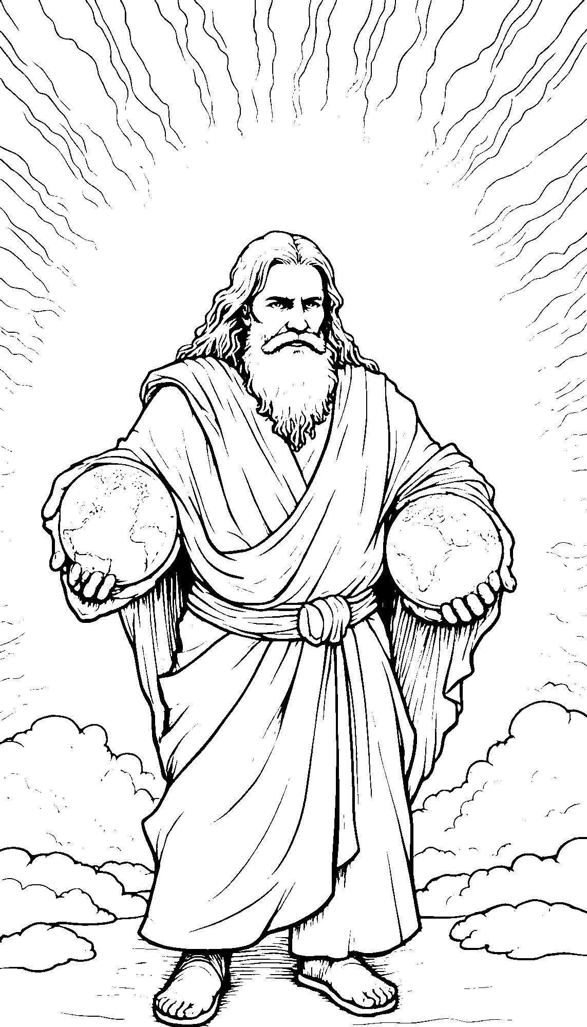 Gott Schafft Die Welt Coloring Page 3