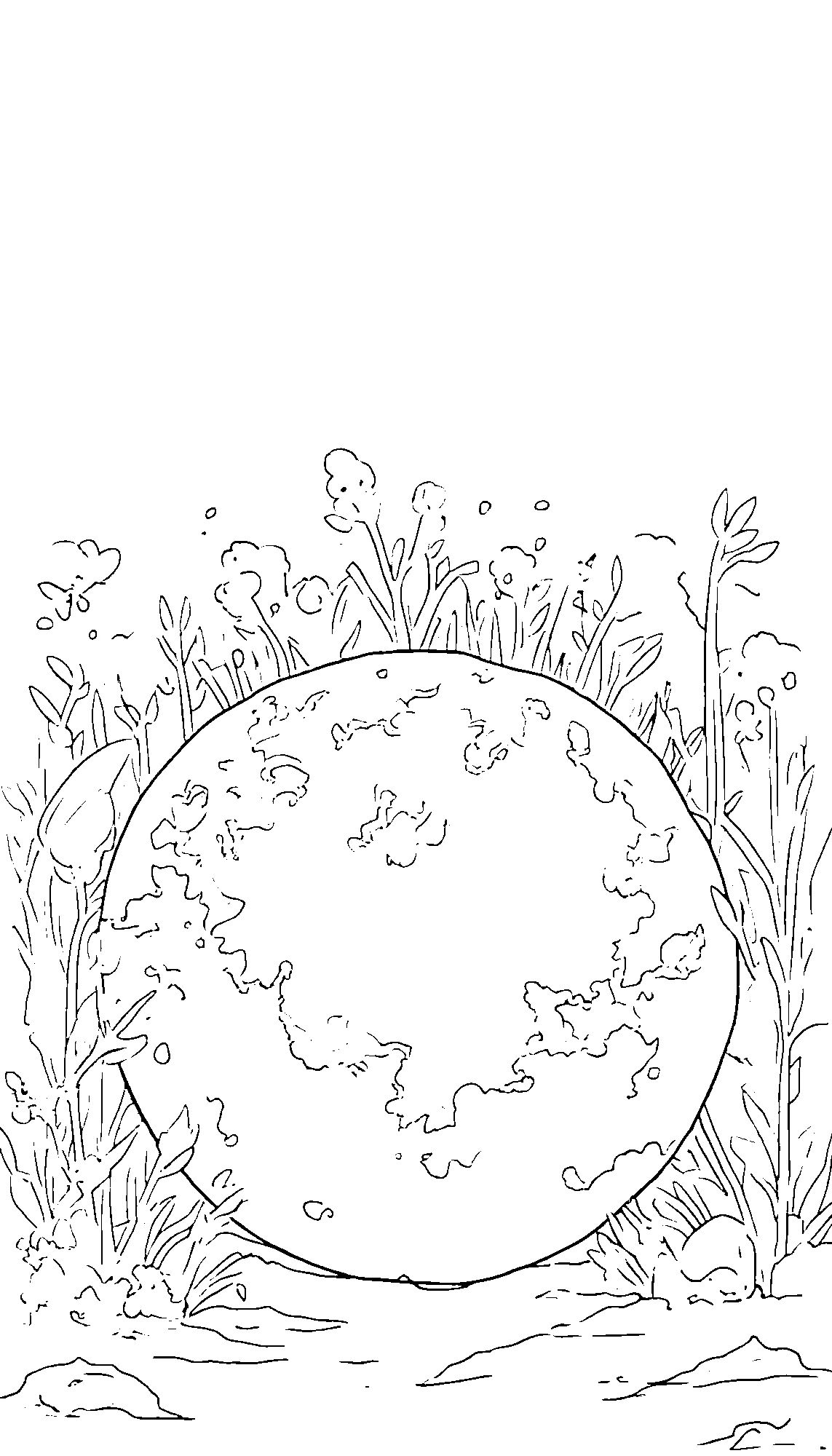 Dios Creando El Mundo Coloring Page 1