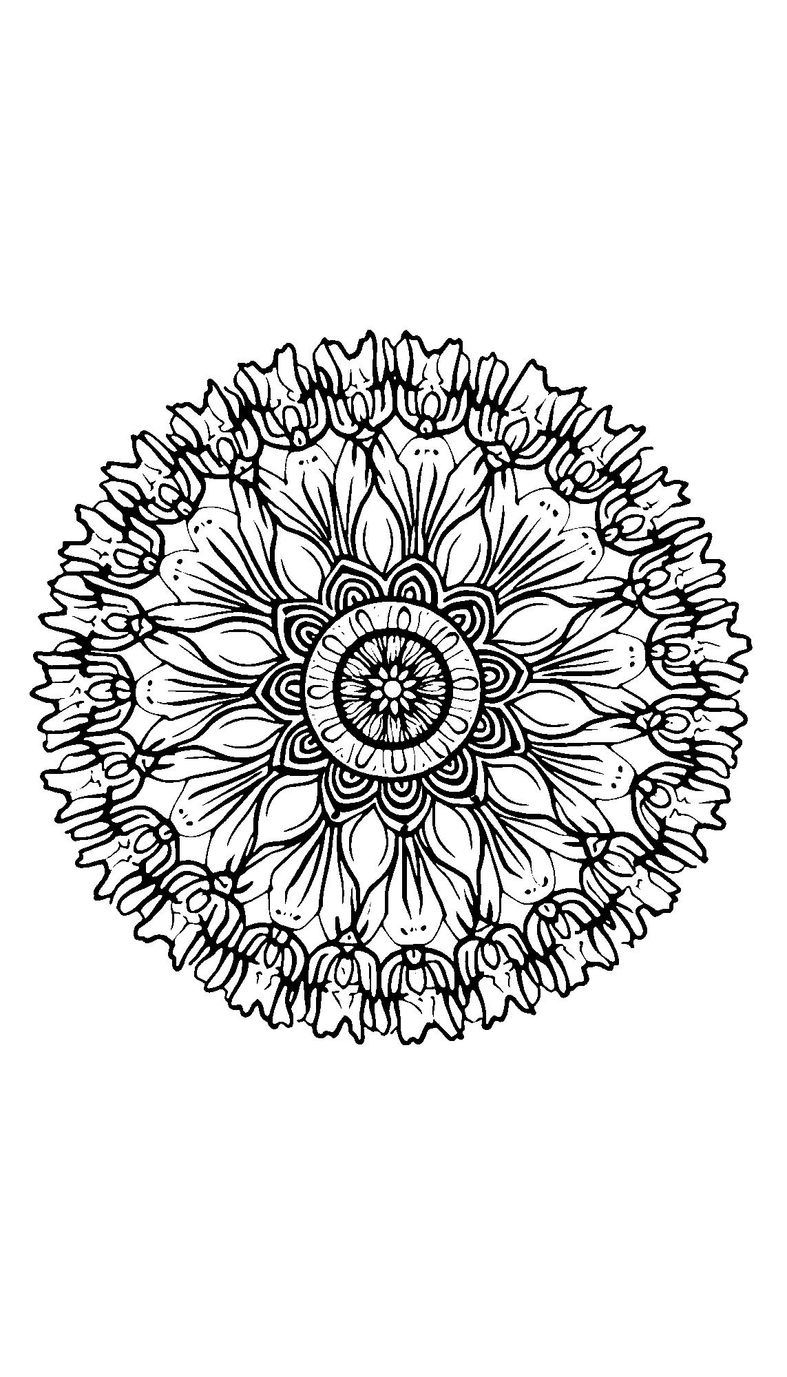 Diseño de Mandala Intrincado