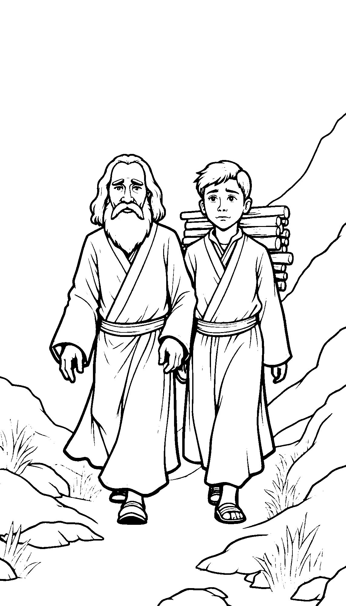 Journey Up The Mountain Coloring Page 1