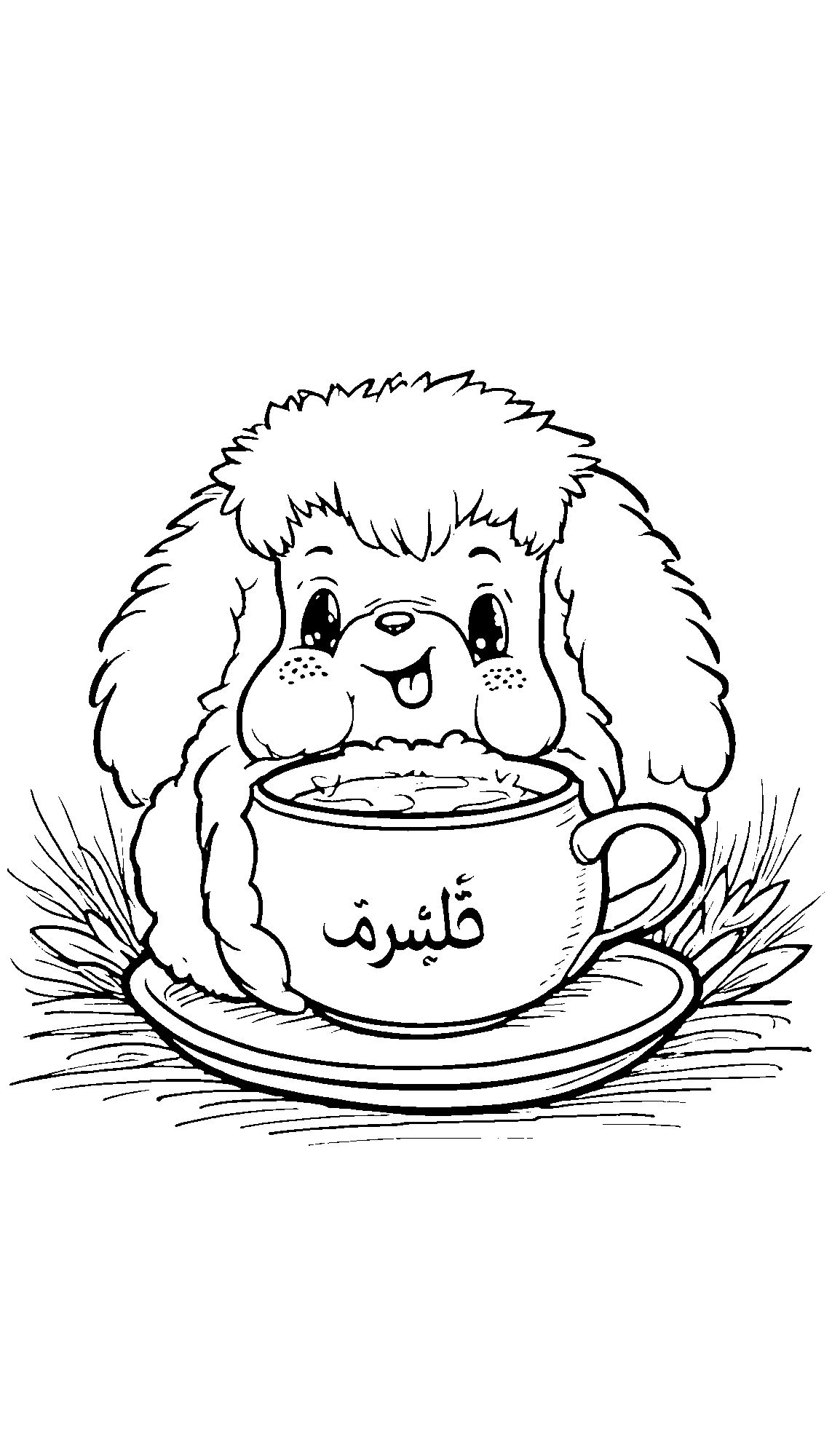 Fauler Panda Coloring Page 1