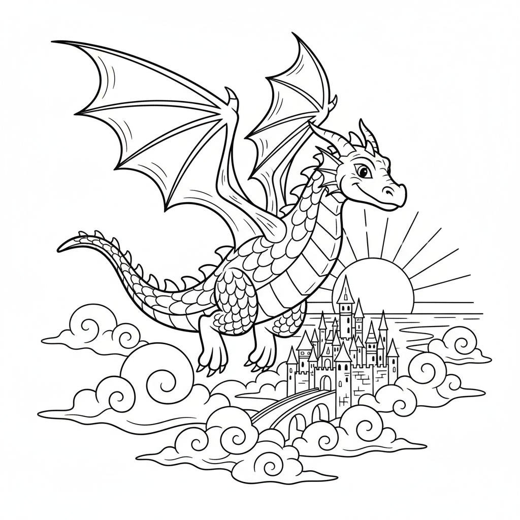 Dragon Majestueux en Vol