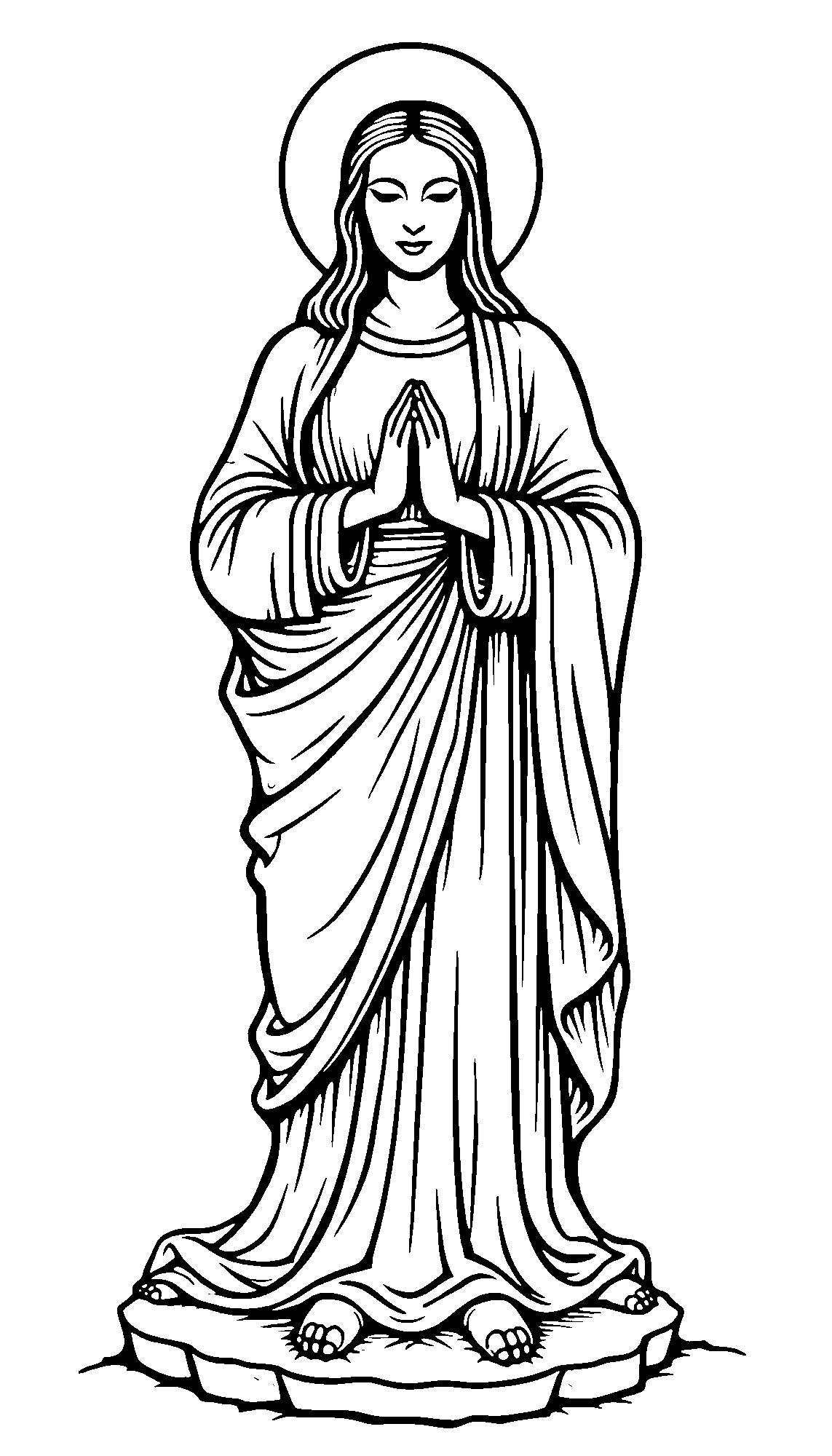Pixelierte Mona Lisa Coloring Page 1