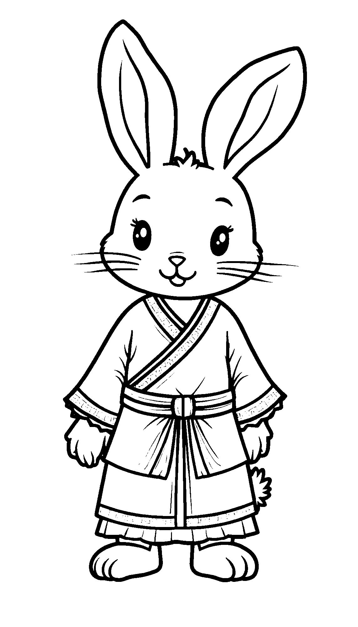 Coelho Em Traje TailandêS Coloring Page 1