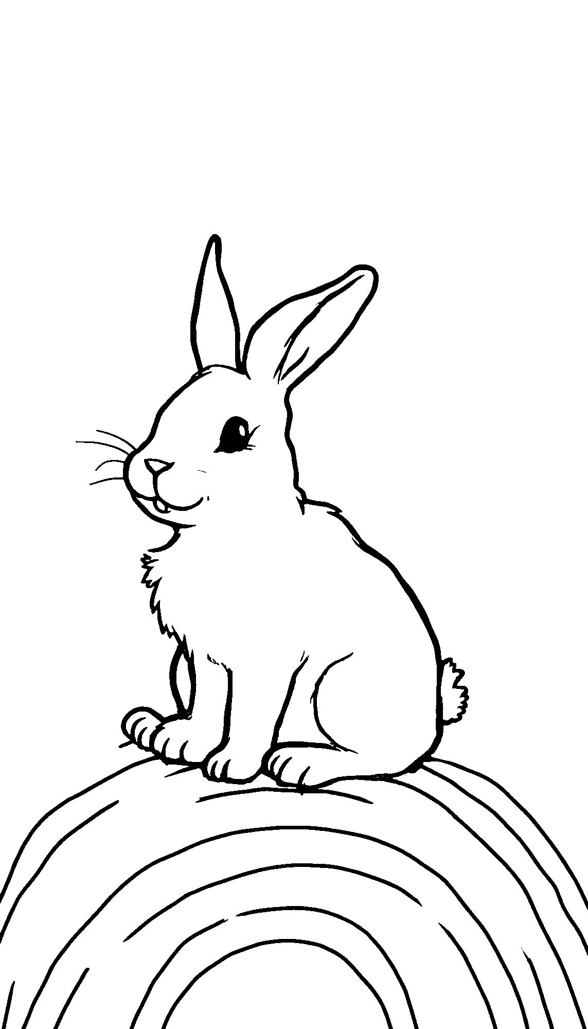 Coelho No Arco-íRis Coloring Page 1