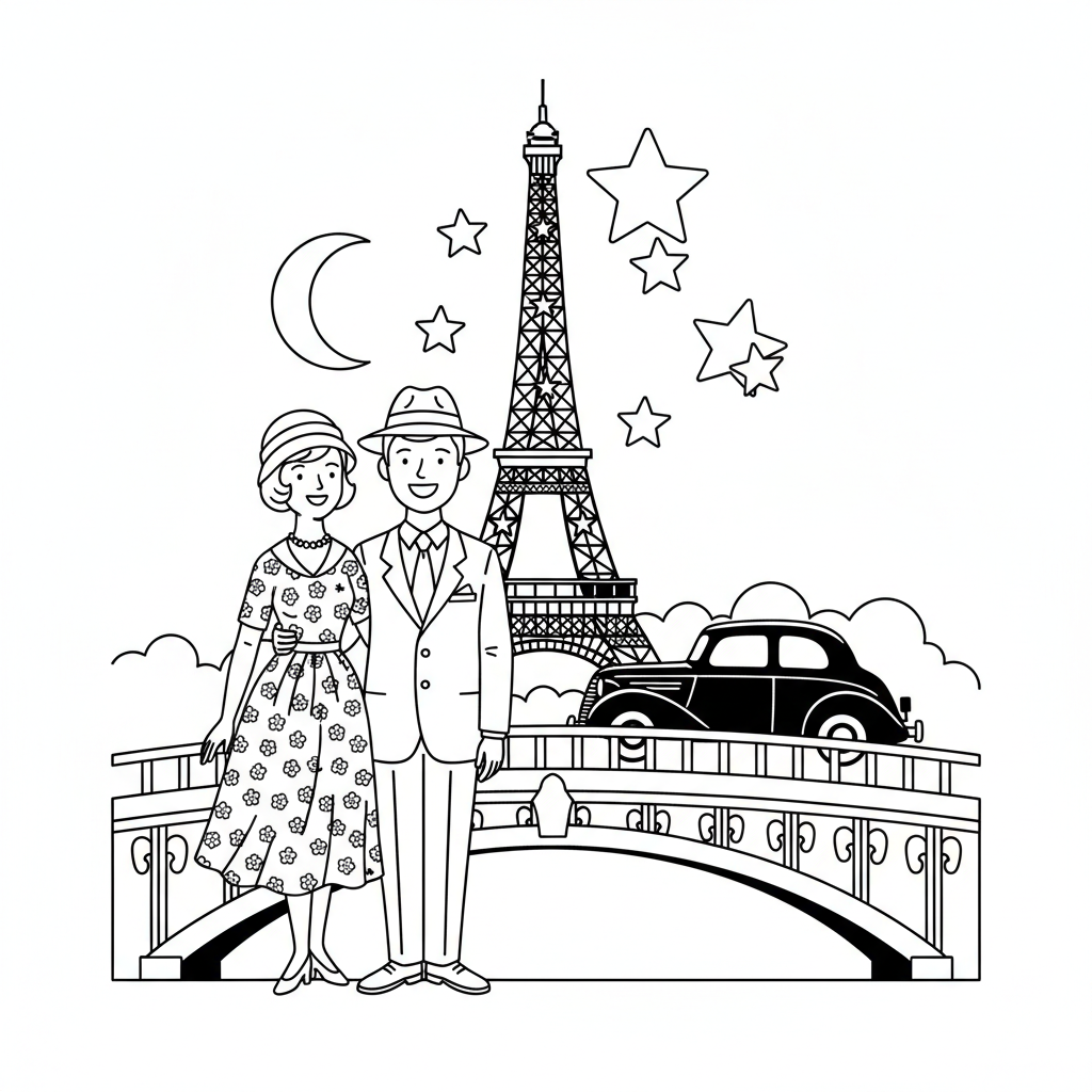 Romantische Nacht in Paris