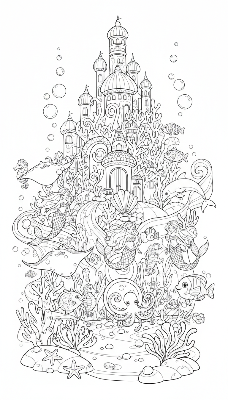 Reino Submarino Coloring Page 1