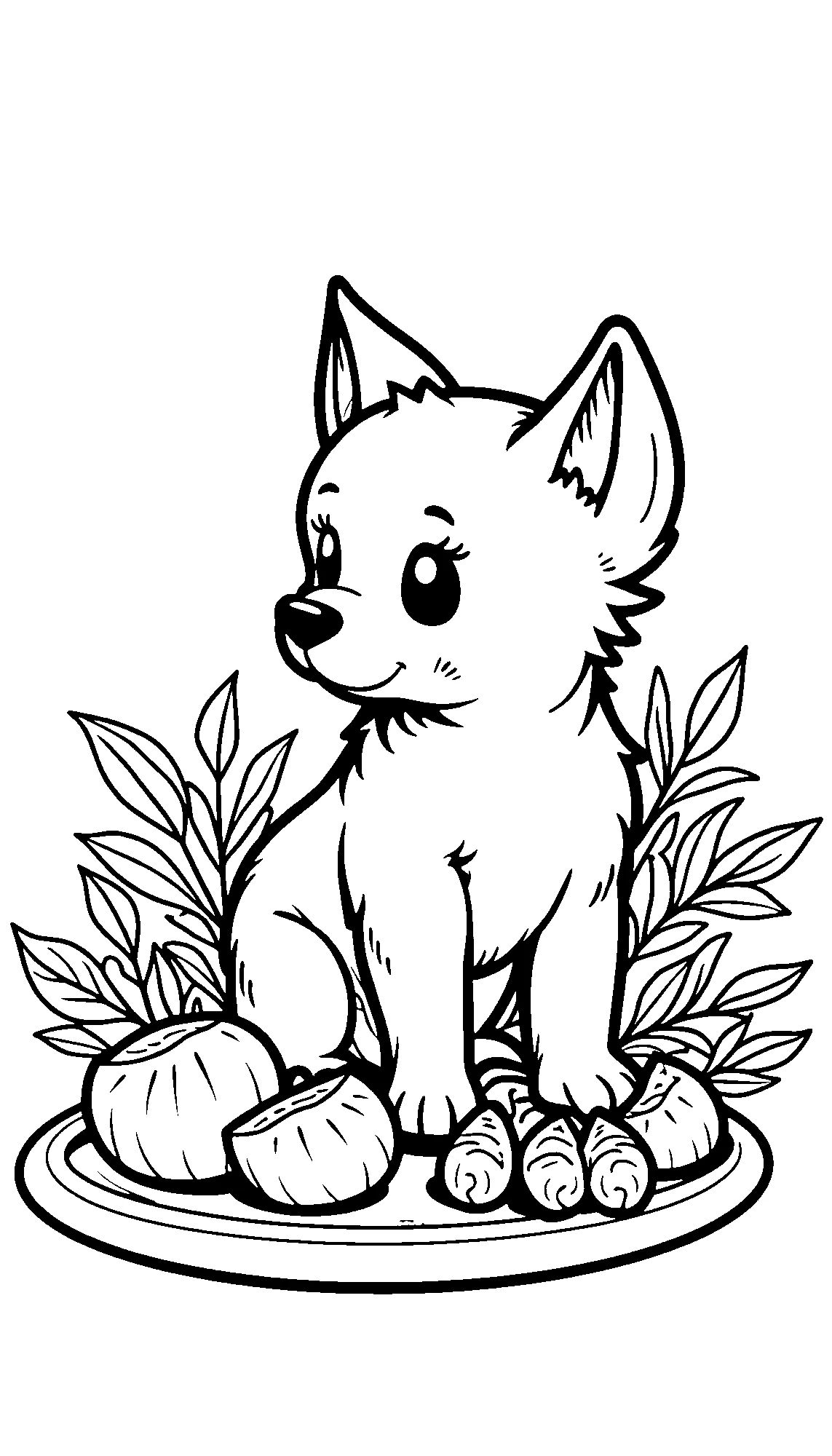 Bruja Con Caldero Coloring Page 1