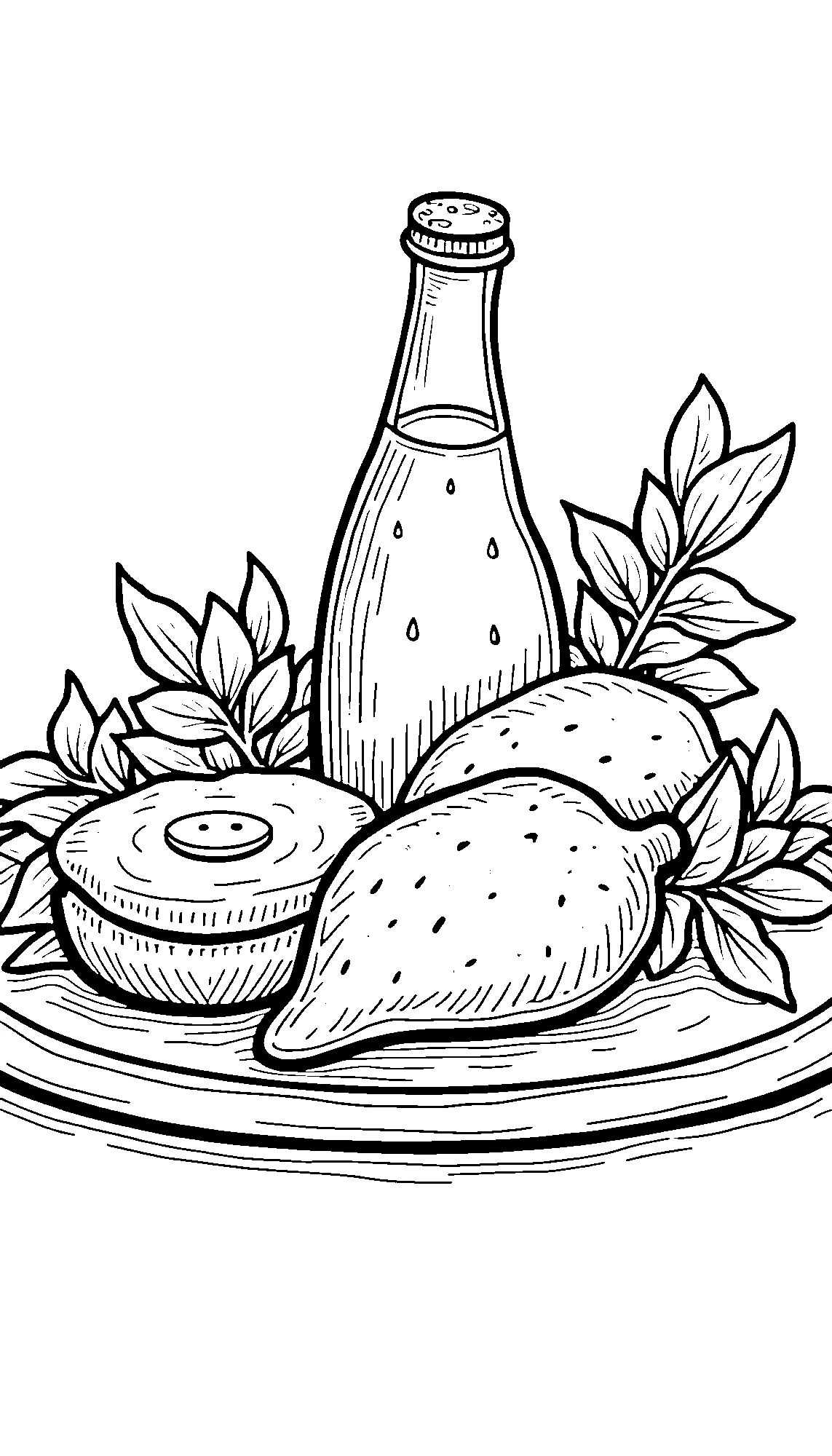 Bruja Con Caldero Coloring Page 1
